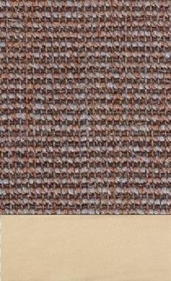 Sisal Salvador rosenholz 012 tæppe med kantbånd i microfiber creme